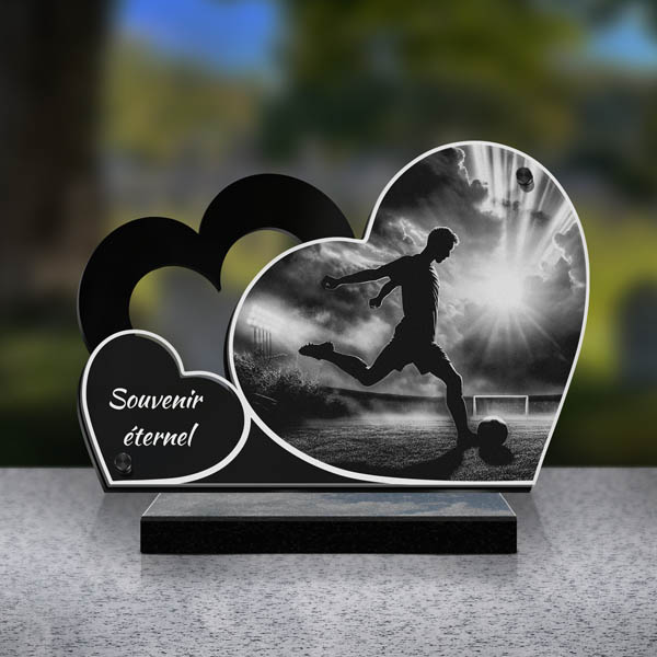 plaque funéraire double foot