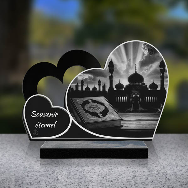 plaque funéraire double islam
