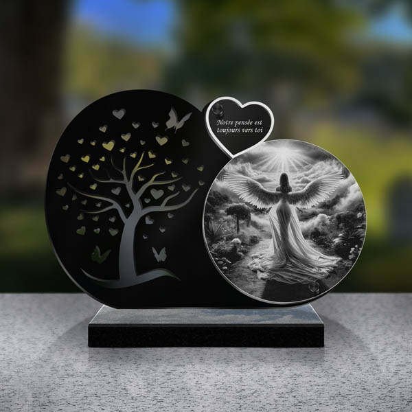 plaque funéraire ange