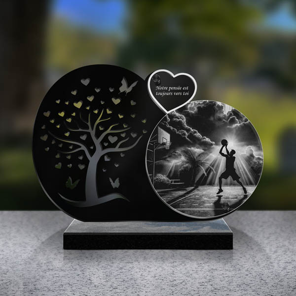 plaque funéraire basket