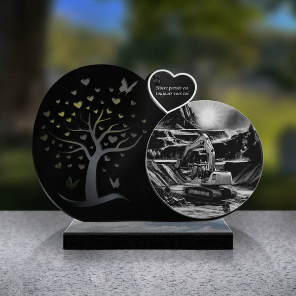 plaque funéraire engin