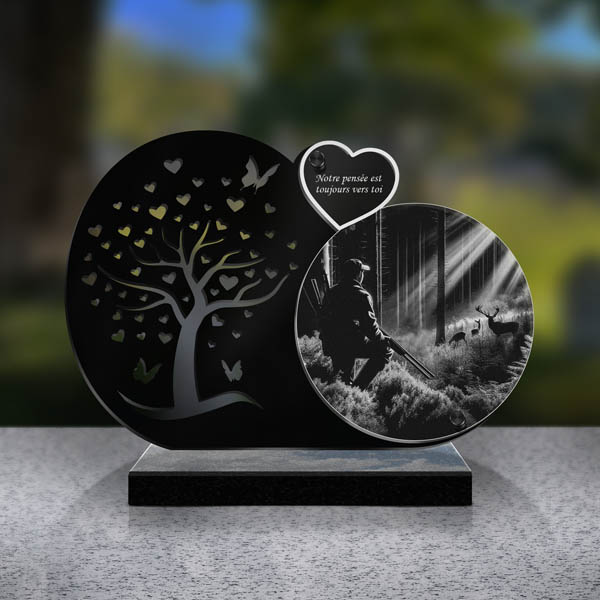 plaque funéraire chasseur