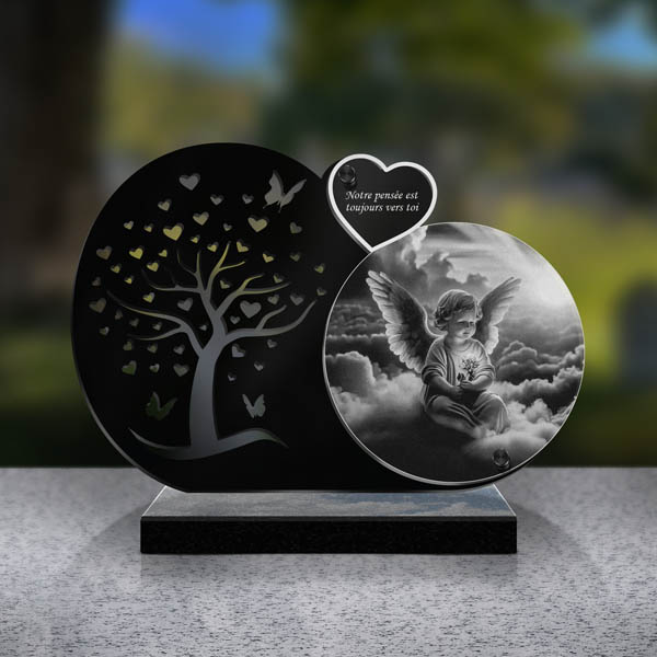 plaque funéraire ange