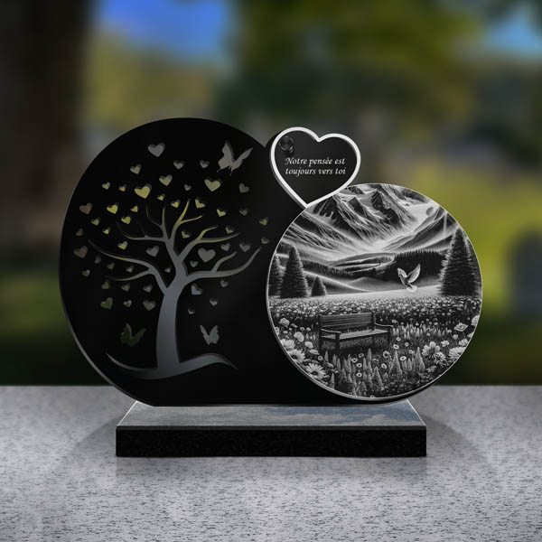 plaque funéraire colombe