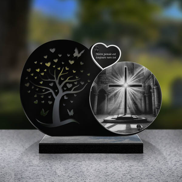 plaque funéraire croix