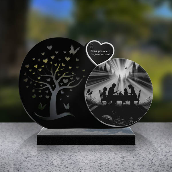 plaque funéraire famille