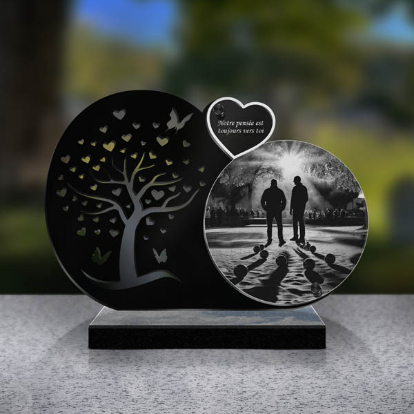 plaque funéraire pétanque