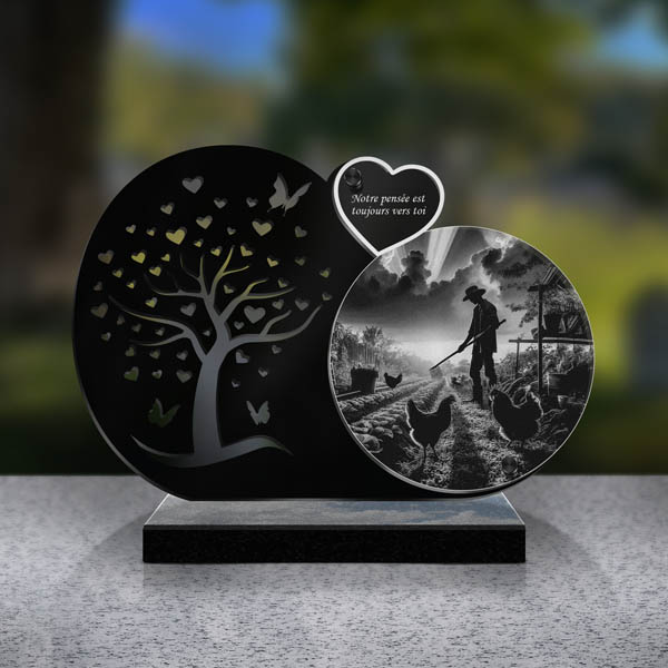 plaque funéraire ferme