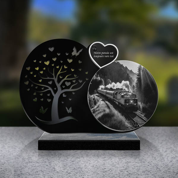 plaque funéraire train