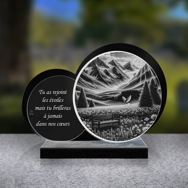 plaque funéraire colombe