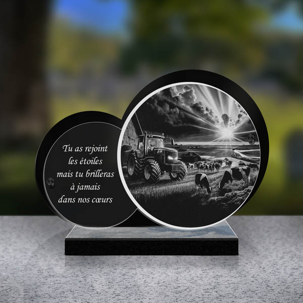 plaque funéraire ferme