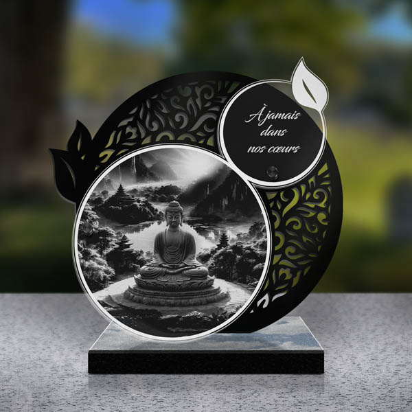 plaque funéraire feuille train