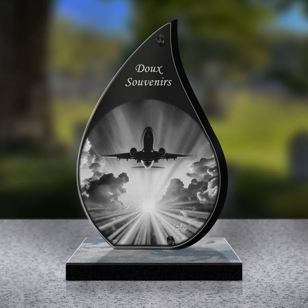 plaque funéraire avion