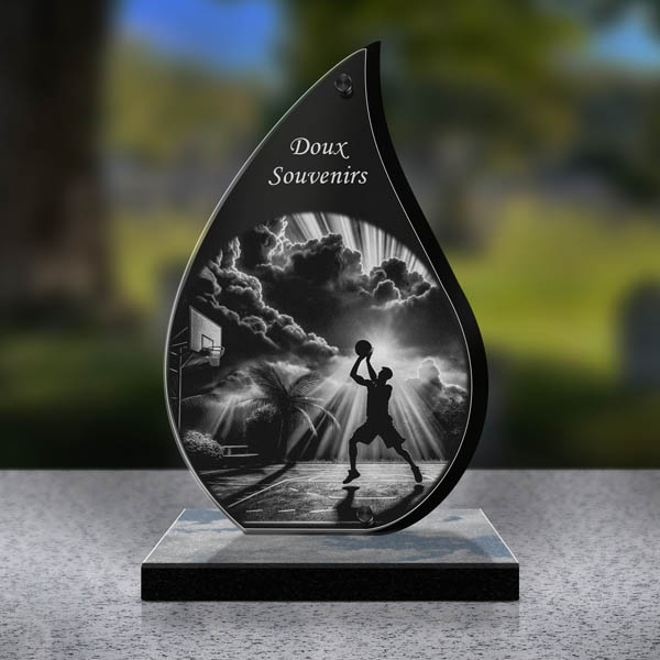 plaque funéraire basket