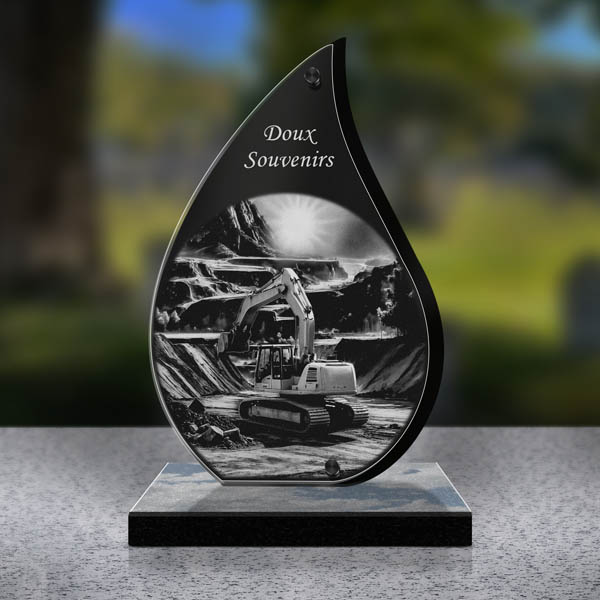 plaque funéraire engins