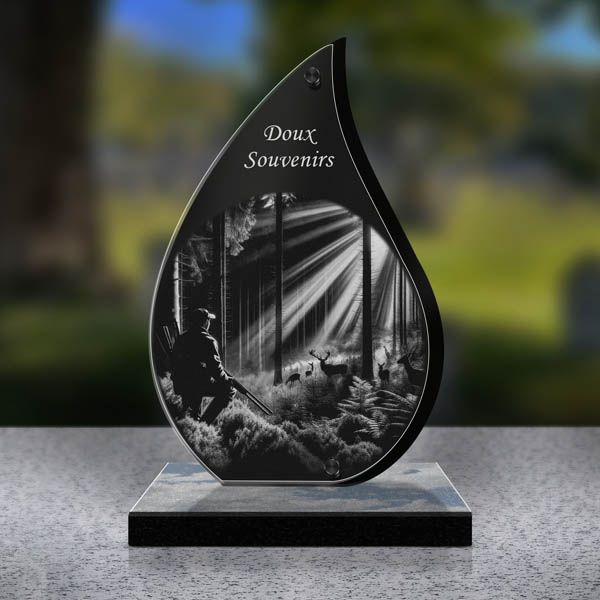 plaque funéraire chasseur