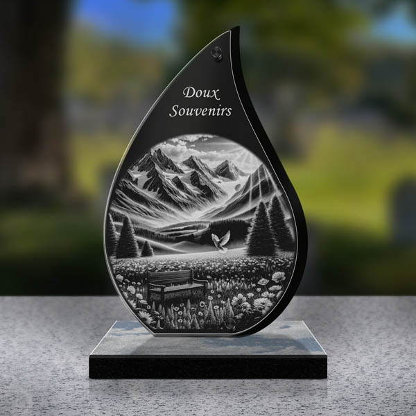 plaque funéraire colombe