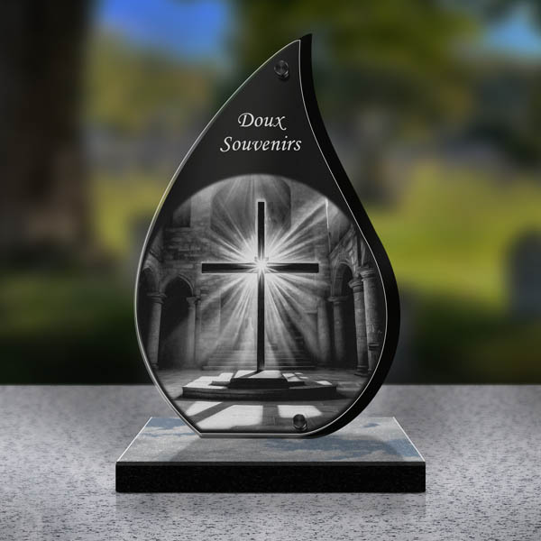 plaque funéraire croix