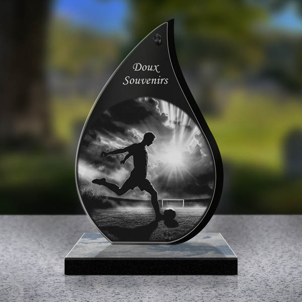 plaque funéraire foot