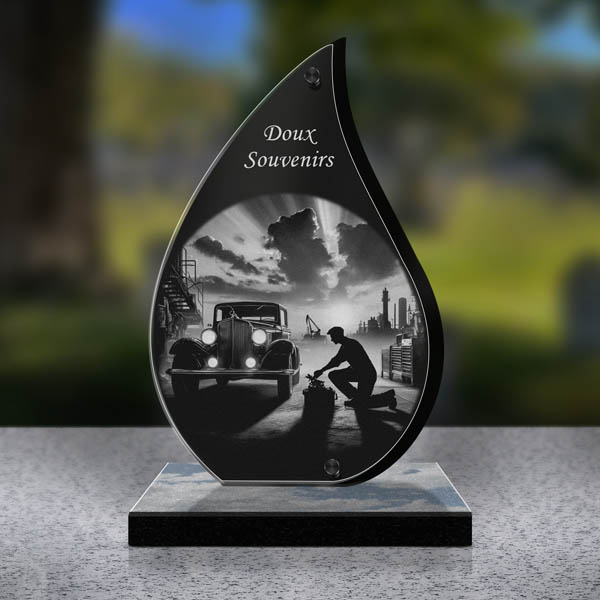 plaque funéraire voiture collection