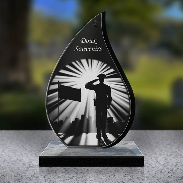 plaque funéraire militaire