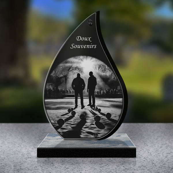 plaque funéraire pétanque