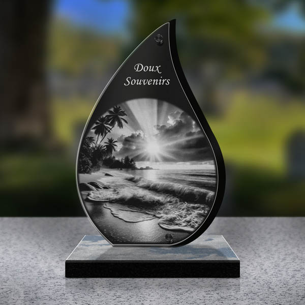 plaque funéraire plage