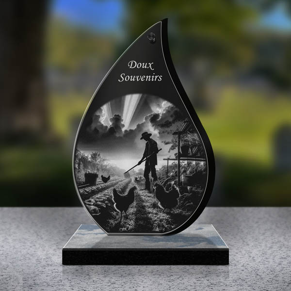 plaque funéraire fermier