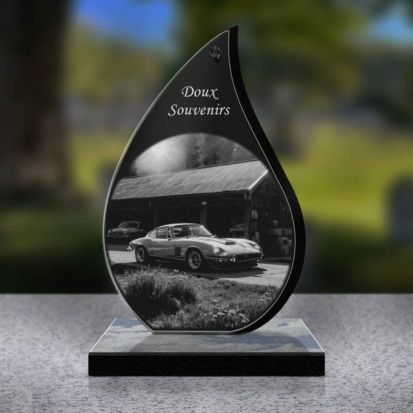 plaque funéraire voiture collection
