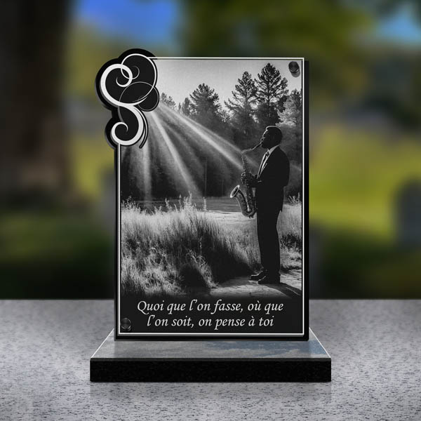 plaque funéraire rectangle jazz